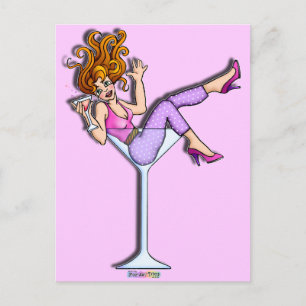 Postcards - Girl in a Martini Glass, Lil' Red
