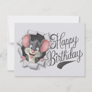 Postcards Happy Birthday Souris 07
