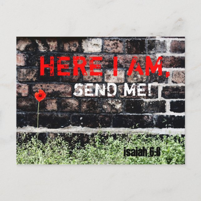 Postcards; Here I am send me Postcard (Front)