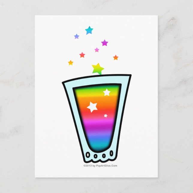 POSTCARDS - RAINBOW SHOT GLASS (Front)