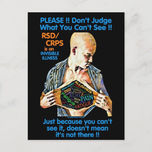 POSTCARDS...RSD/CRPS - Don't Judge Postcard (Front)