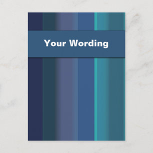 Postcards template - customizable blue stripes