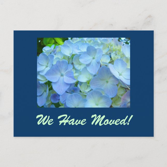 Postcards We Have Moved! Moving Post cards (Front)
