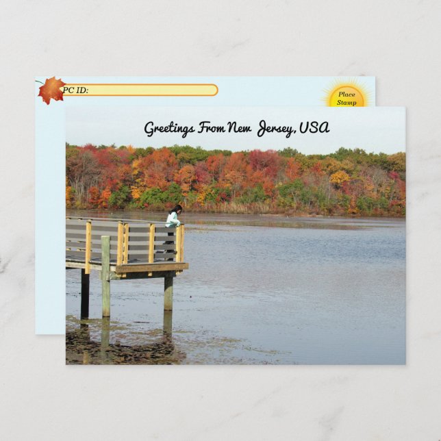 Postcrossing - Autumn Thoughts  - Helmetta NJ Postcard (Front/Back)