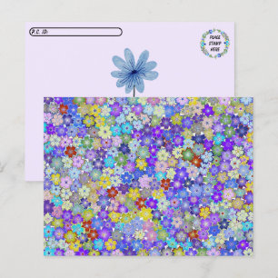 Postcrossing - Beautiful Colourful Floral Postcard