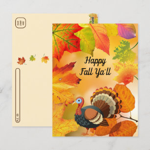Postcrossing - Colourful Autumn / Fall Turkey Postcard