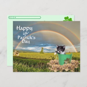 Postcrossing - Foxi Moxi Cat's St. Patrick's Day Postcard
