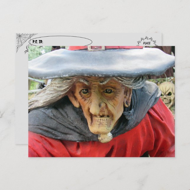 Postcrossing Halloween Witch Postcard (Front/Back)