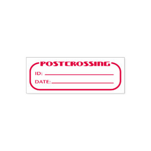 Postcrossing ID and date blank to fill in Self-inking Stamp