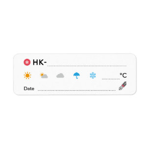 Postcrossing ID HK Hong Kong 香港 Weather Date ラベル