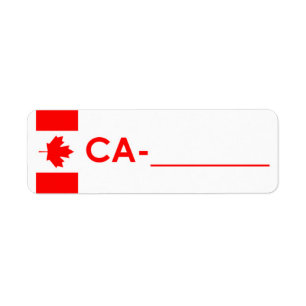 Postcrossing ID Label Canada "Flag Style"
