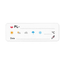 Postcrossing ID PL Poland Polska Weather Date ラベル