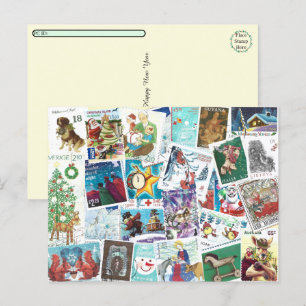 Postcrossing -International Postage Christmas Holiday Postcard