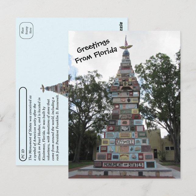 Postcrossing - Monument of the States - Florida Postcard (Front/Back)