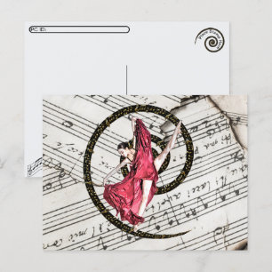 Postcrossing - Musical Dancer Postcard