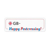 Postcrossing Postcard ID GB UK Postcrosser ラベル