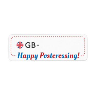 Postcrossing Postcard ID GB UK Postcrosser ラベル