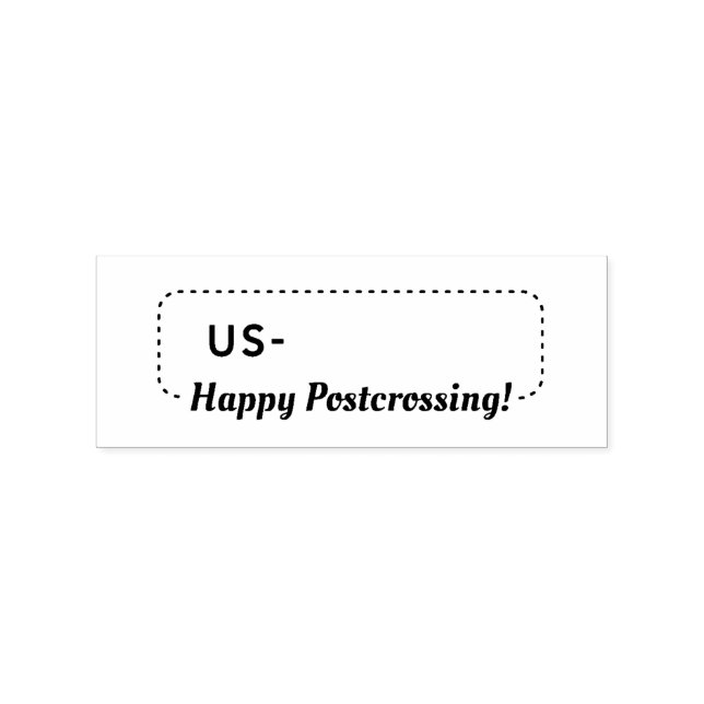 Postcrossing Postcard ID US America Postcrosser Rubber Stamp (Imprint)