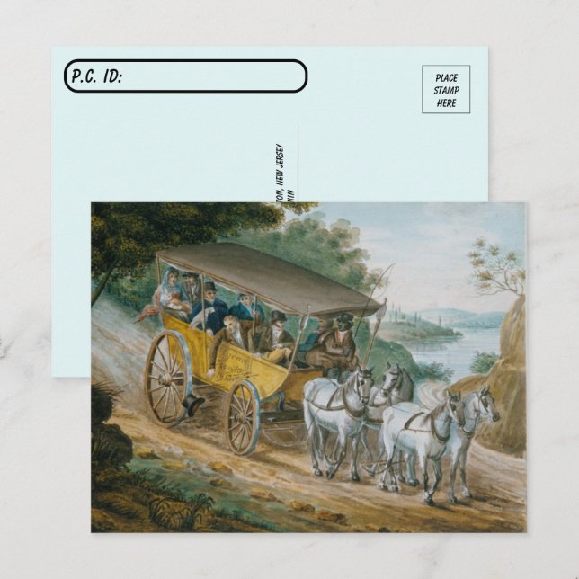 Postcrossing - Travel by Stagecoach Fine Art Postcard (Front/Back)