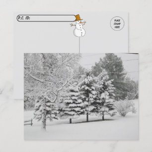 Postcrossing - Vermont's Snowy Winter in B&W Postcard