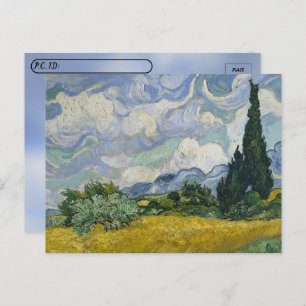 Postcrossing - Wheatfields with Cypresses Van Gogh Postcard