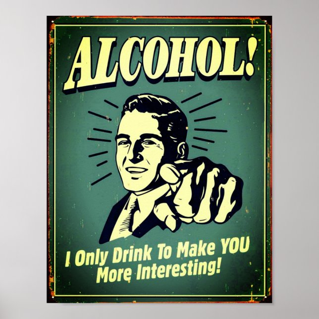 Poste Alcohol Para Decoração de Bar Poster (Front)