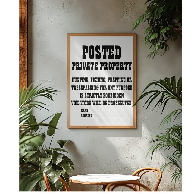posted, private property poster (Creator Uploaded)