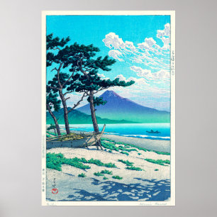 Poster 三 保 の 原, Pine Beach à Miho, Hasui Kawase
