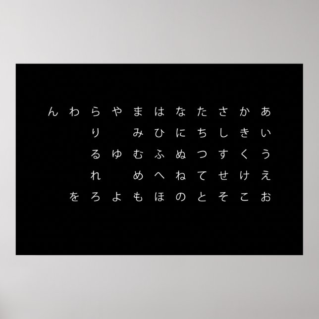 POSTER 五十音（ひらがな） (Devant)