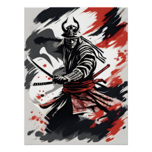 Poster 侍 の 戦 guerrier 士 samouraï