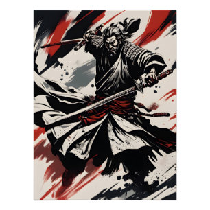 Poster 侍 guerrier samouraï