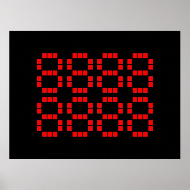 Poster 八 八 八 八 八 八 八 88888888八 | Chiffres chanceux (Devant)