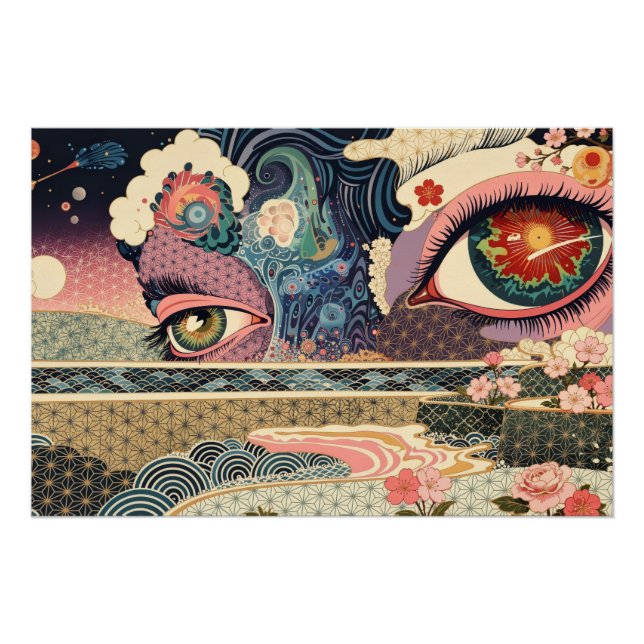 POSTER 和柄抽象画アート (Devant)