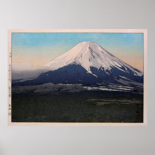 Poster 富 士 十 景 吉 村, Dix vues de Fuji, Yoshida vil., Yoshi (Devant)