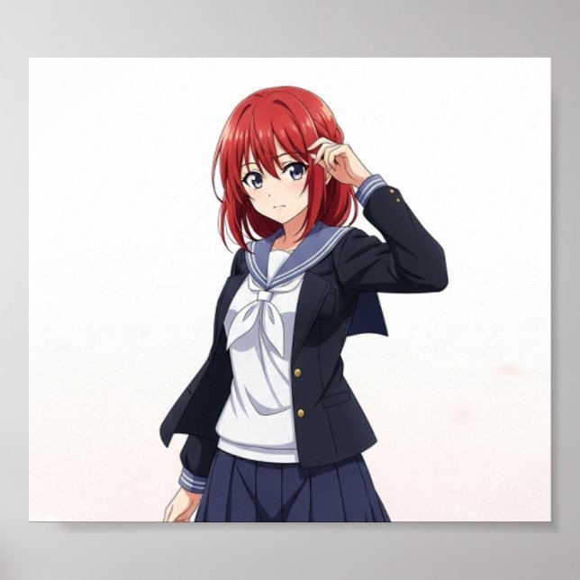 POSTER 日本のアニメ風女子キャラクター (Devant)