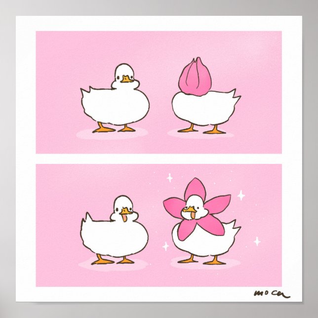 POSTER 桜もちもちアヒル  (Devant)