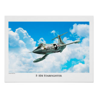 POSTER 航空芸術ポスター「F-104スターファイター」