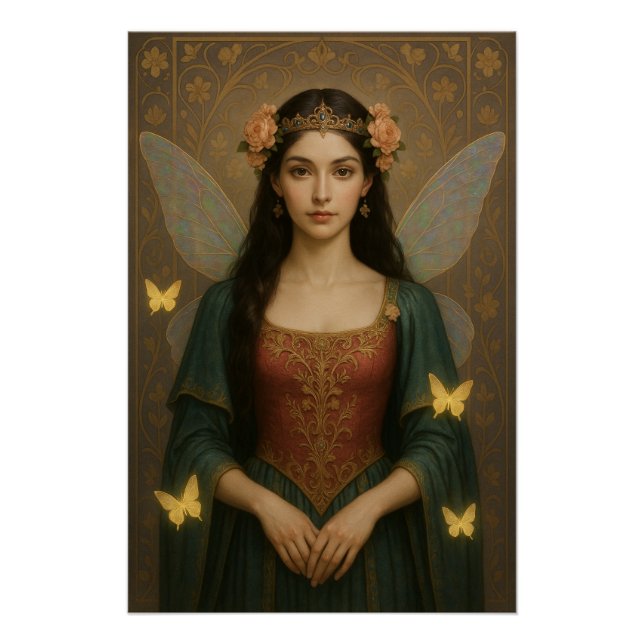 Poster 001_A fairy princess in teal green and crimson. (Devant)