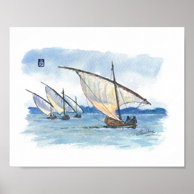 Poster 032 - Régate de voile (Devant)