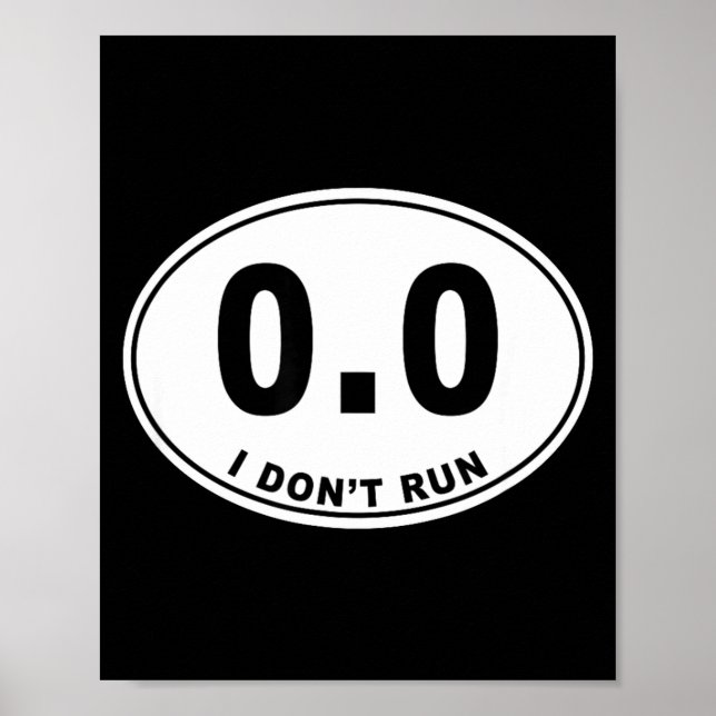 Poster 0.0 I Don't Run  (Devant)