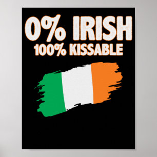 Poster 0% Irlandais 100% Embrassable