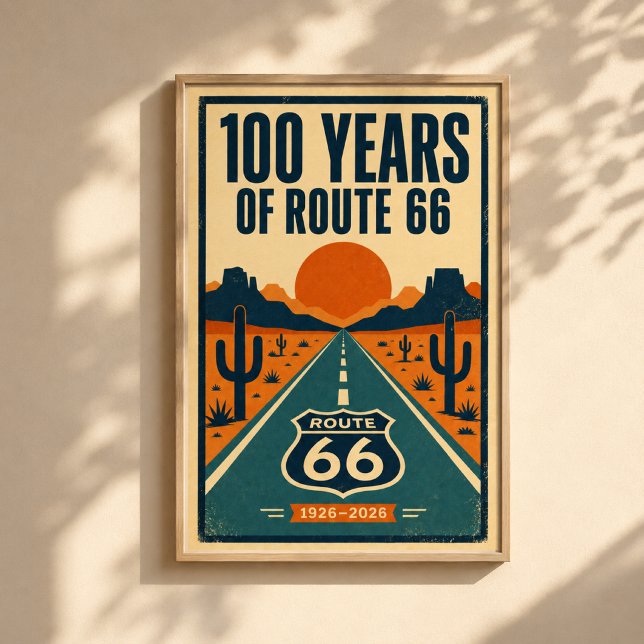 Poster 100 ans de Route 66 Litho Centenaire (Créateur téléchargé)