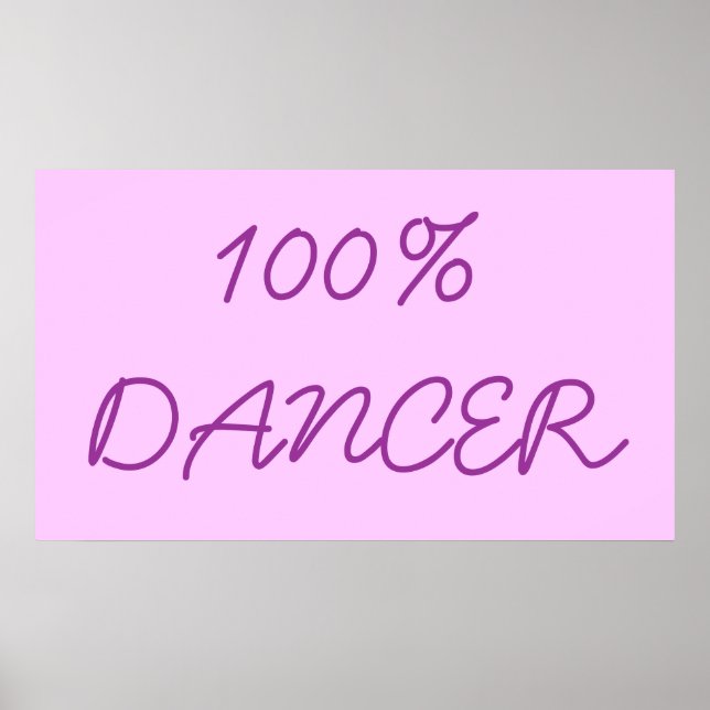 POSTER 100% DANCER (Devant)