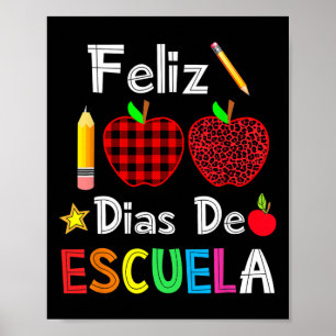 Poster 100 Dias De Escuela Espagnol Joyeux 100ème Jour De