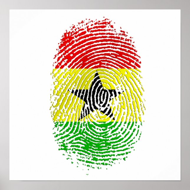 Poster 100% Ghanéen Ghana cadeaux de fierté ADN (Devant)