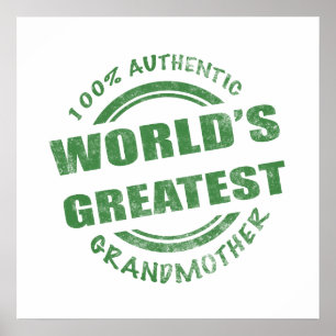 Poster 100% Grand-mère authentique