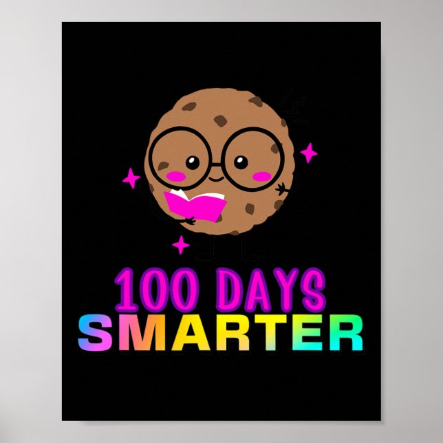 Poster 100 Jours Cookie Intelligent Avec Des Gles Plutôt  (Devant)