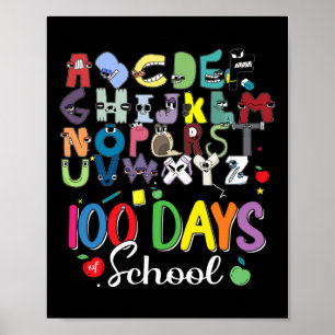 Poster 100 Jours d'alphabet scolaire Lore Coût scolaire d