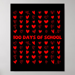 Poster 100 jours d'amour de coeur de la Saint-Valentin 10