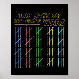 Poster 100 Jours De 3E Année De Guerre 100E Jour D'École